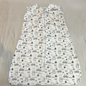 Halo White Cotton Sleep Sack with Woodland Design
